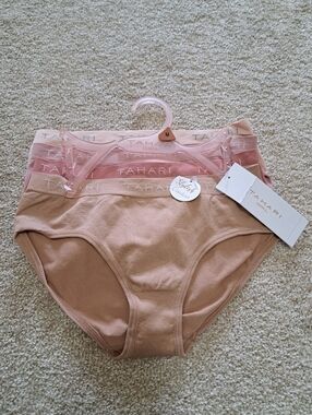 Tahari Girl 4 Pack Seamless Hipster Underwear Pink Beige Neutral Kids Medium